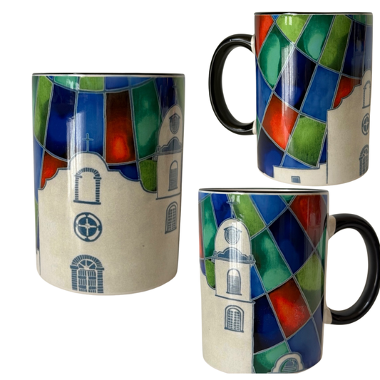 Ysleta Mission Art Mug | 15oz Ceramic Mug Inspired by Original Mission Painting