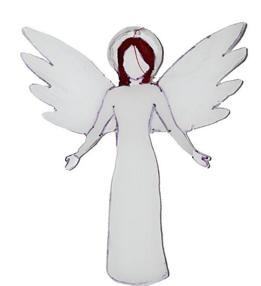 Angel Ornament – White Plexiglass 4 x 4.25 inches