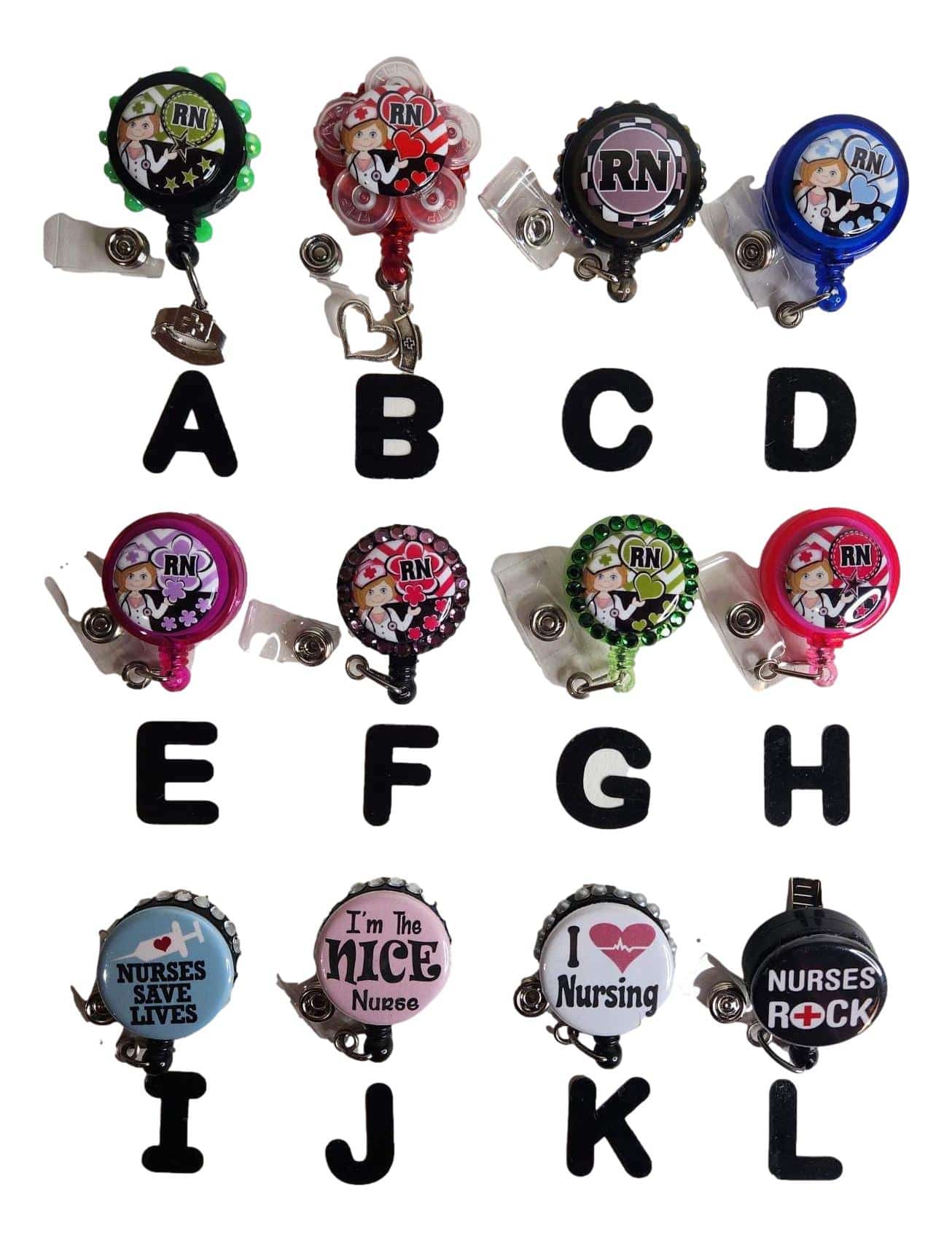 Badge Clips Holders Retractable ID Reel Nursing