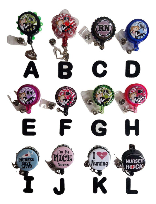 Badge Clips Holders Retractable ID Reel Nursing