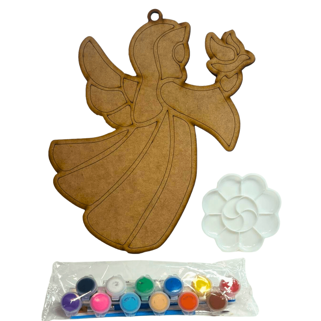 Be The Artist Wood Laser Cut Paint Kit – Religious Images with Acrylic Paint and Brushes