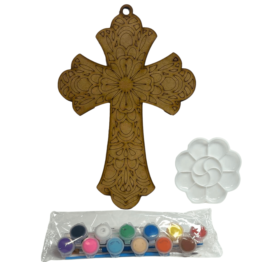 Be The Artist Wood Laser Cut Paint Kit – Religious Images with Acrylic Paint and Brushes