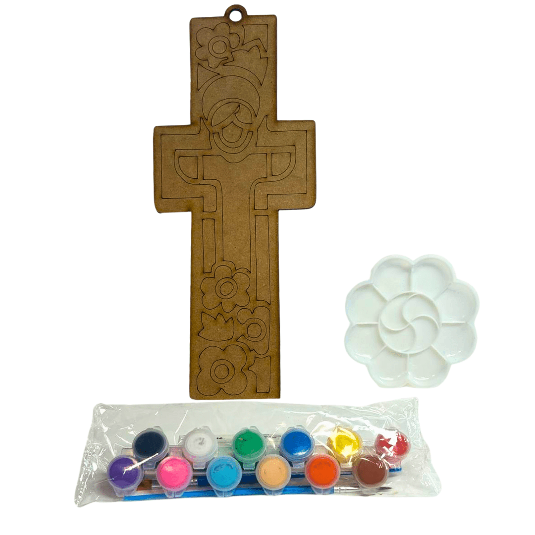 Be The Artist Wood Laser Cut Paint Kit – Religious Images with Acrylic Paint and Brushes