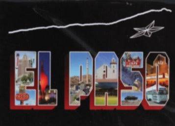 Black El Paso Postcard Magnet – 2.5 x 3.5 inches