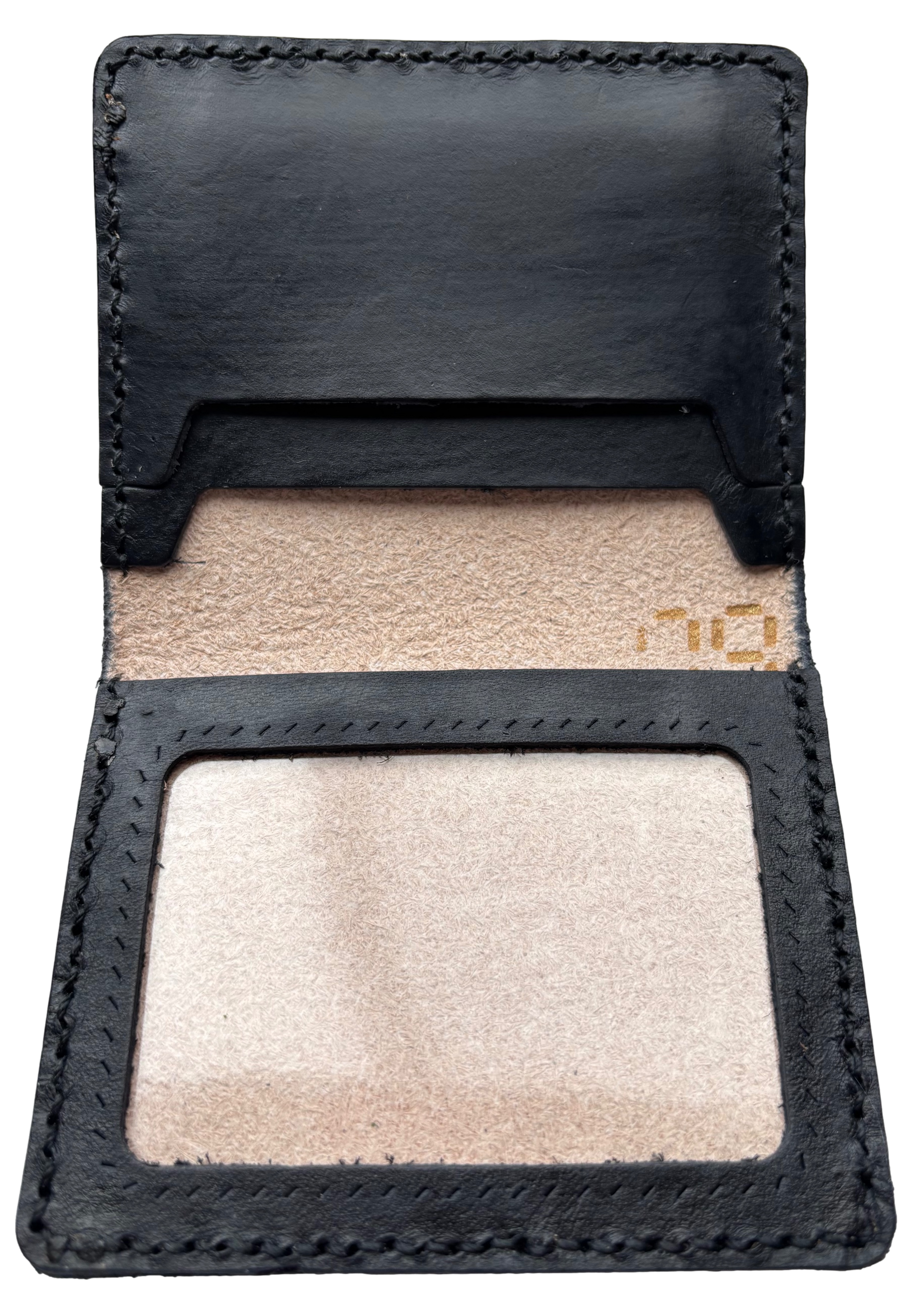 Black Leather ID Wallet - Ysleta Mission Gift Shop