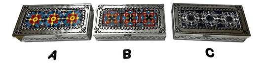 Box Tin Work Three Talavera Tile Tile