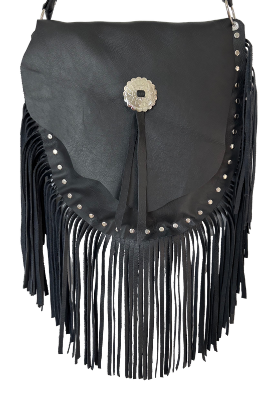 Brown Leather Handbag - Ysleta Mission Gift Shop