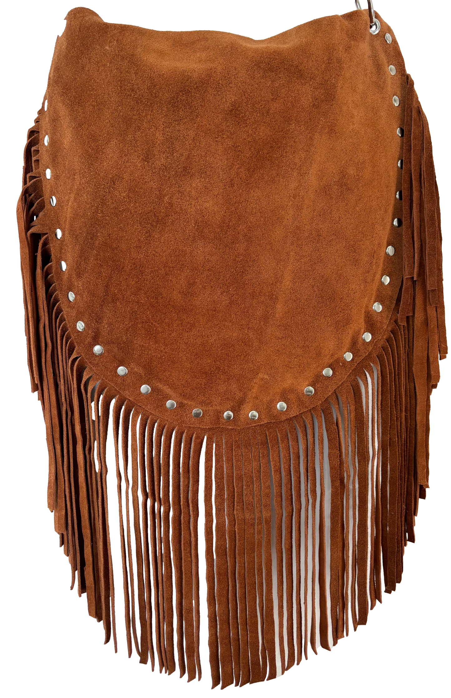 Brown Suede Fringe Bag - Ysleta Mission Gift Shop