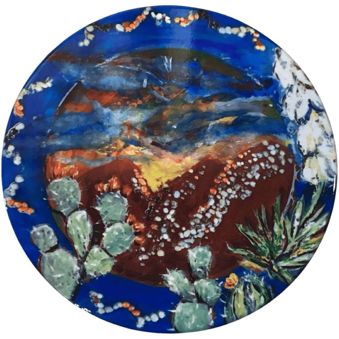 Coaster Beauty of El Paso Sublimated Print of Original Art Cork Backing