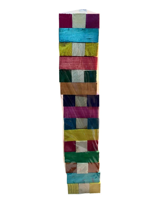 Colorful Wooden Jenga Game – Medium/Large Size, Handmade in Mexico