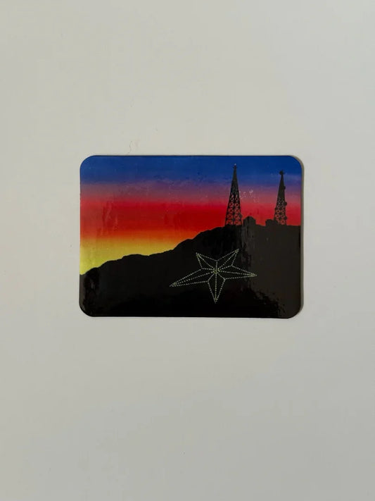 El Paso Sunset Magnet – Colorful Southwest Faith-Inspired Souvenir - Ysleta Mission Gift Shop