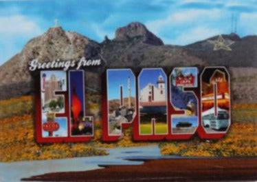 El Paso Texas Postcard Magnet – 2.5 x 3.5 inches