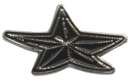 El Paso Texas Star polished nickel lapel pin by Miguel Martinez, 0.75-inch metal souvenir badge with Texas star design