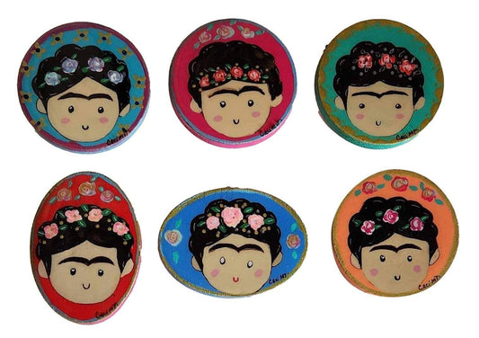 Frida Magnet – 2.5" Handcrafted Acrylic Over Wood