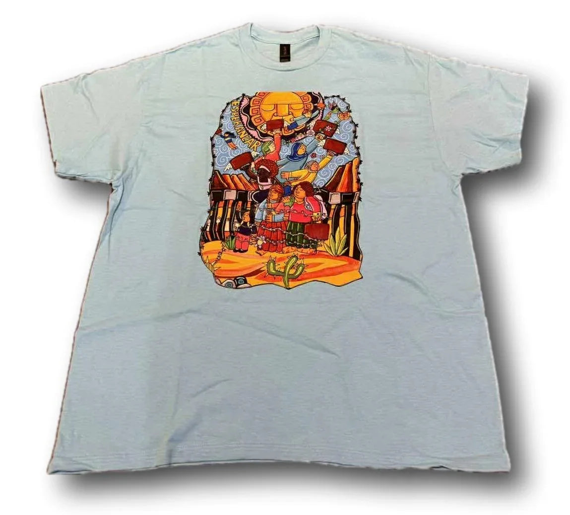 Father Jarek Give Hope "Esperanzar" Catholic fundraiser T-shirt made of Gildan 100% cotton, featuring faith-based Christian design.