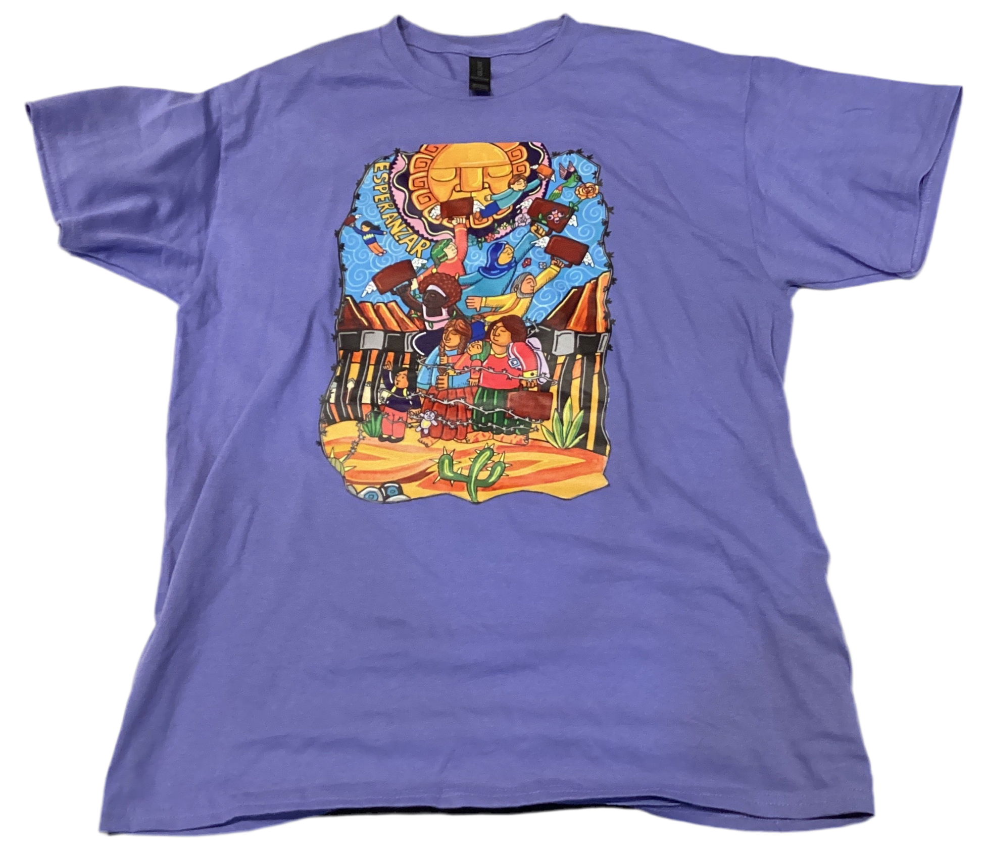 Give Hope "Esperanzar" Catholic fundraiser T-shirt by Father Jarek, 100% Gildan cotton, features faith-based message and Christian design.