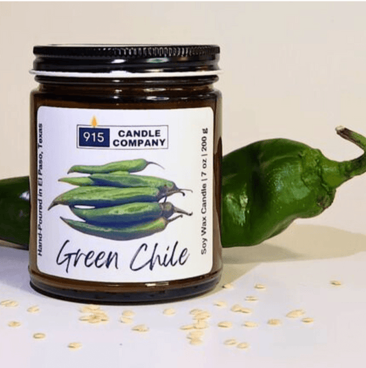 Green Chile Scented Soy Candle - Hand-Poured, Small Batch, Glass Container