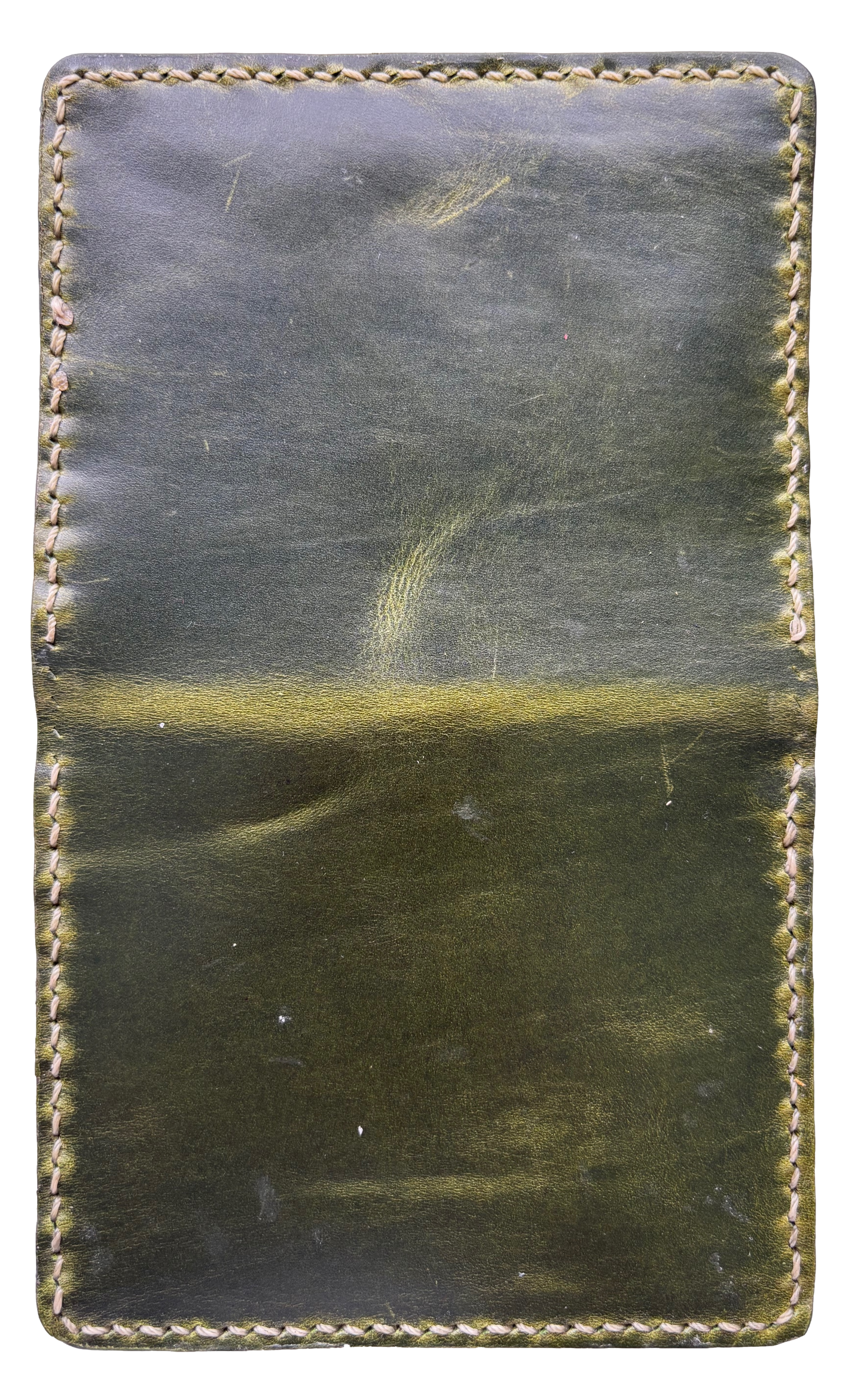 Green Leather ID Wallet