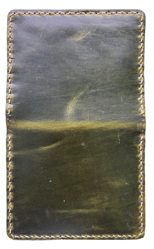 Green Leather ID Wallet