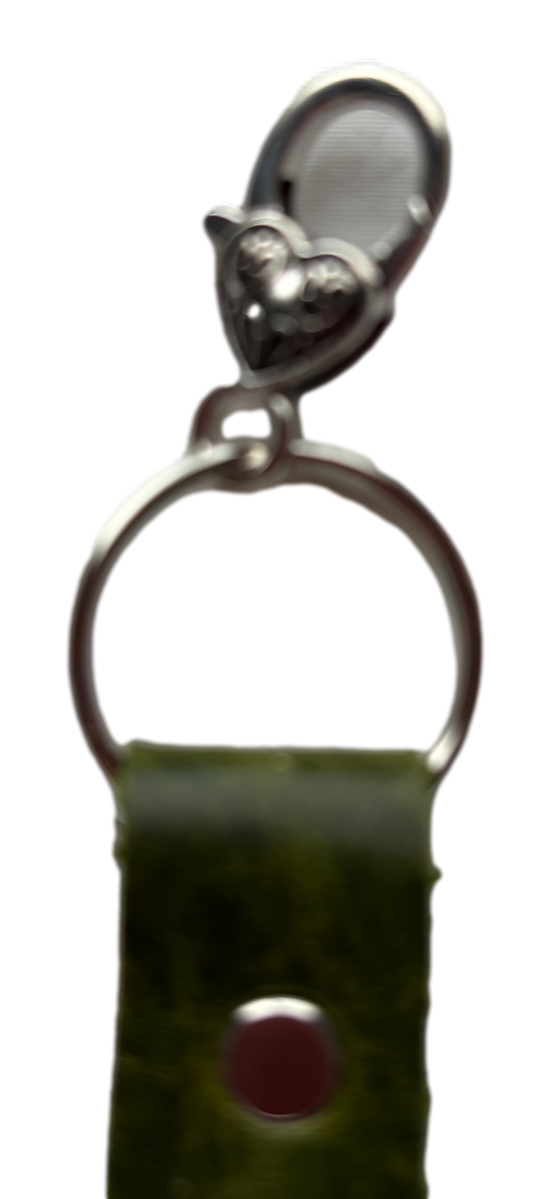 Green Leather Keychain Tassel - Ysleta Mission Gift Shop