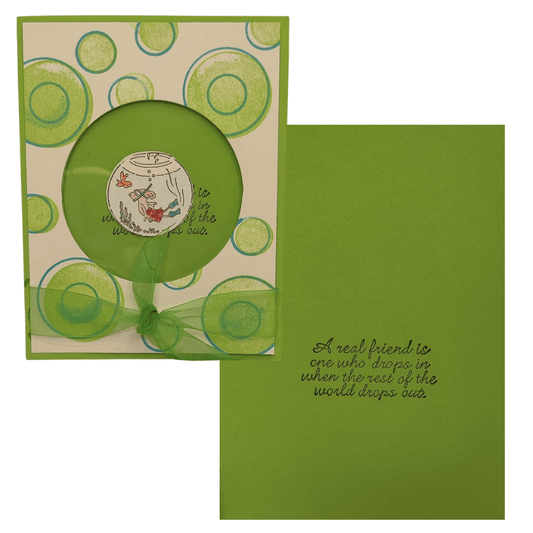 Greeting Card Friendship Message Stamped Inside Envelope Included Handcrafted 4 x 6 Inches