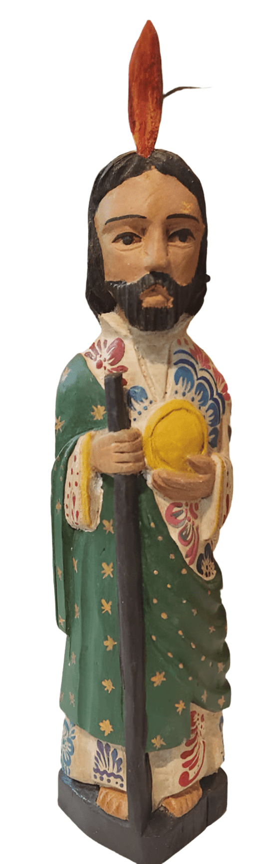 Handcarved Saint Jude Statue – 12" Mexican-Made Religious Figurine