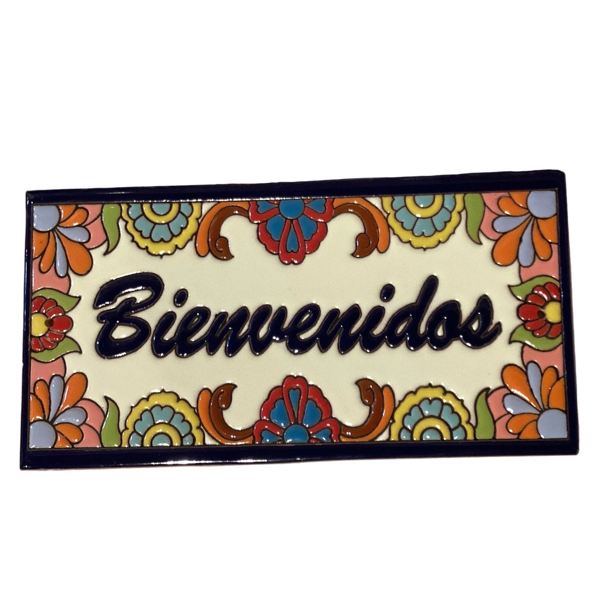 Handcrafted Decorative Spanish Greeting Tiles – Welcome & My House Designs - Ysleta Mission Gift Shop
