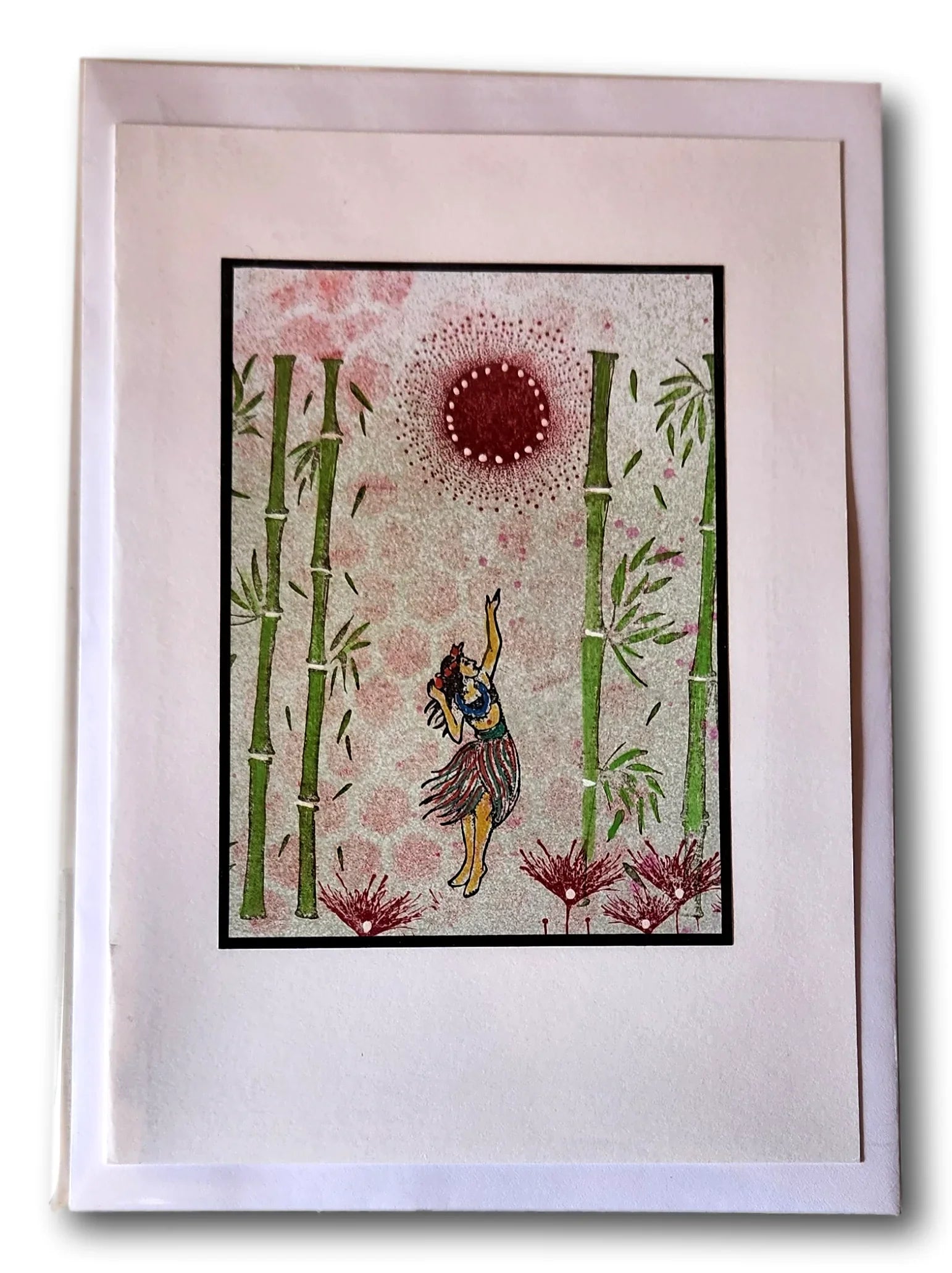 Handcrafted note cards with Japanese-inspired designs, blank inside, from Ysleta Mission Gift Shop, perfect for personalized messages.