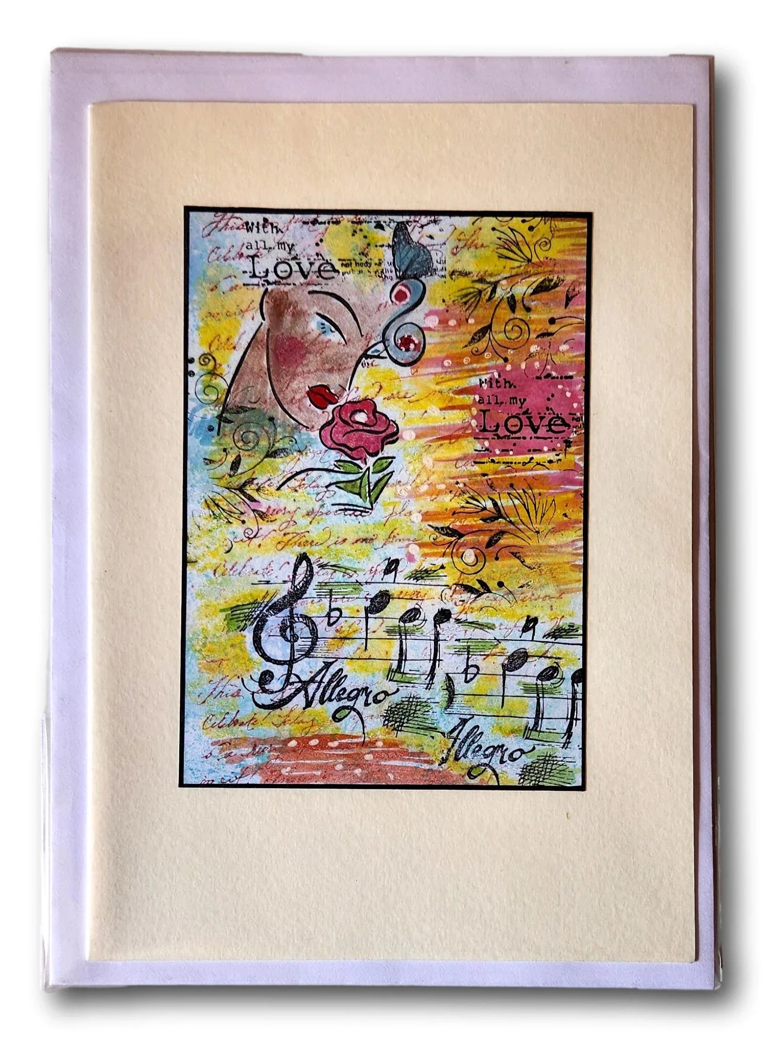 Handcrafted note cards with Japanese-inspired designs, blank inside, by Ysleta Mission Gift Shop, perfect for personalized messages.