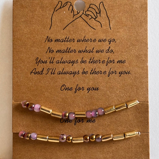 Handmade beaded Golden Rose bracelet by Melissa Cortinas, a souvenir jewelry piece from El Paso featuring intricate beadwork.