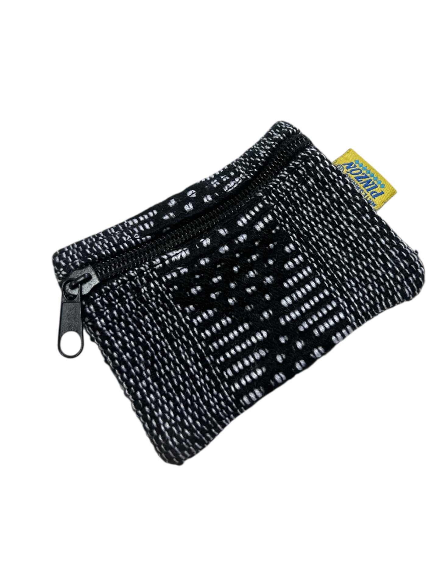 Handmade Pinzon coin purse from Ysleta Mission Gift Shop featuring traditional woven fabric and a compact, stylish design.