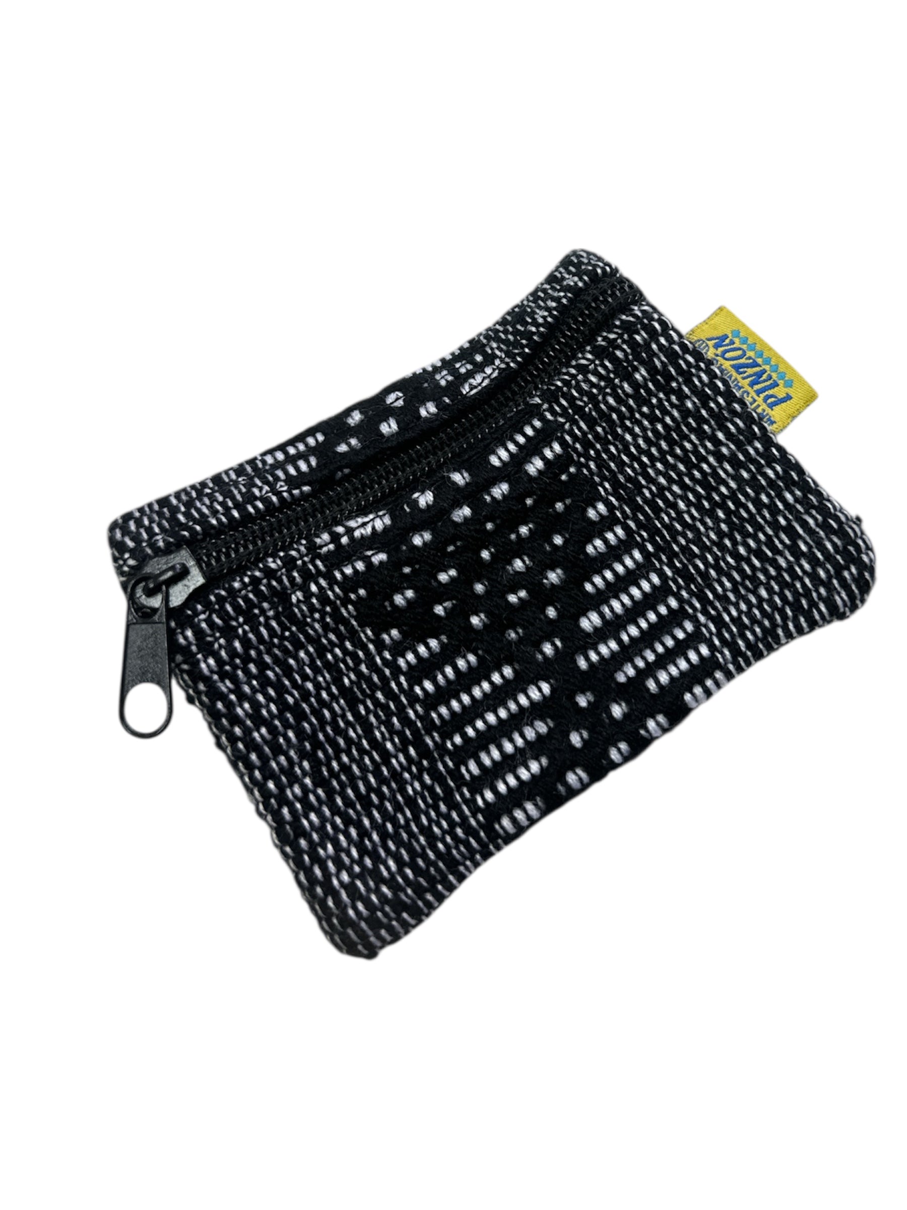 Handmade Pinzon coin purse from Ysleta Mission Gift Shop featuring traditional woven fabric and a compact, stylish design.
