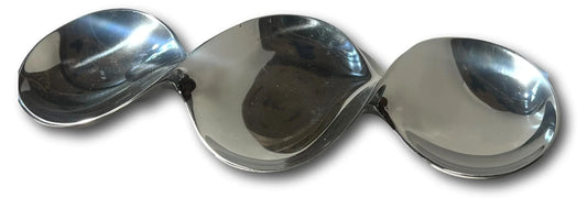 Infinity-Shaped Pewter Tray – Symbolic Catch-All Dish 11.5x 6" - Ysleta Mission Gift Shop