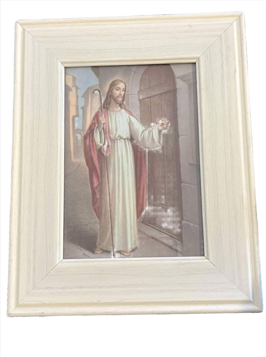 Jesus Tabletop Frame – 10"x8" White Wood Frame