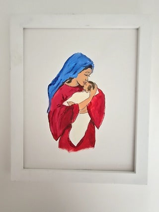 Kissing the Face of God 8x10 oil on canvas panel - Ysleta Mission Gift Shop