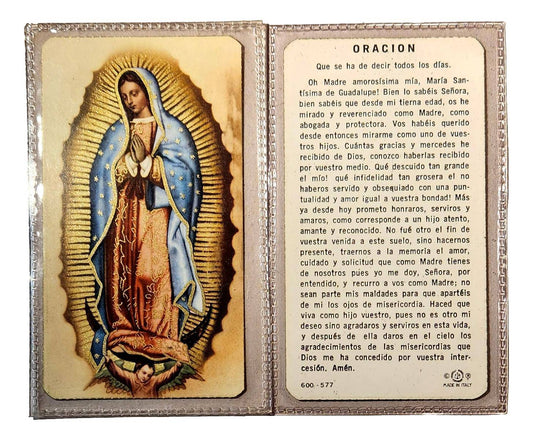 Laminated Prayer Card – Oración a María Santísima de Guadalupe