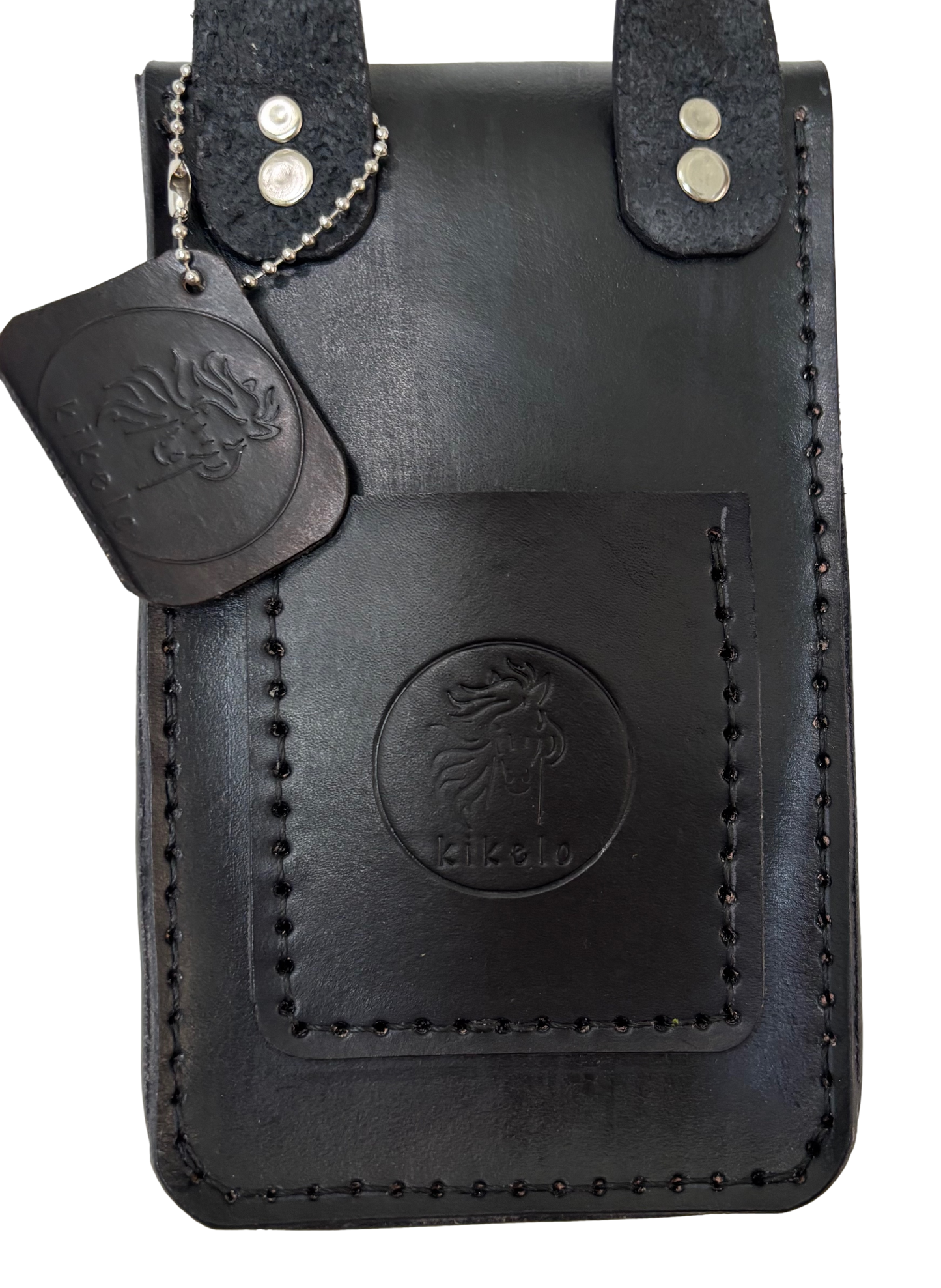 leather phone case black color - Ysleta Mission Gift Shop