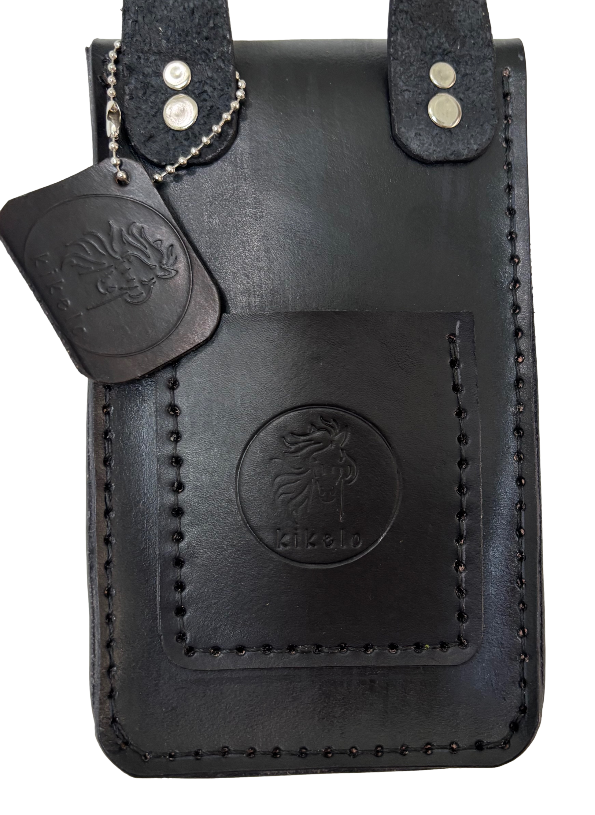 leather phone case black color - Ysleta Mission Gift Shop