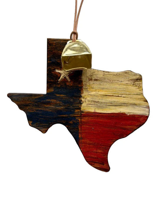 Leather Texas Flag Ornament