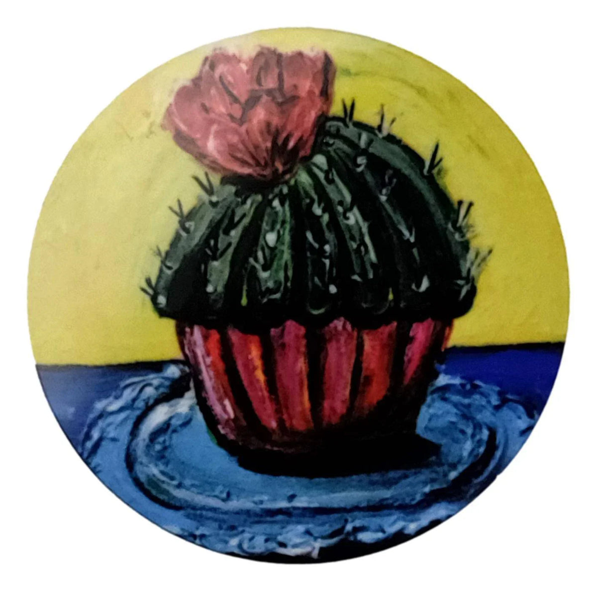 High gloss aluminum magnet featuring original art images by Vanessa Clark, designed for refrigerator or home decor.