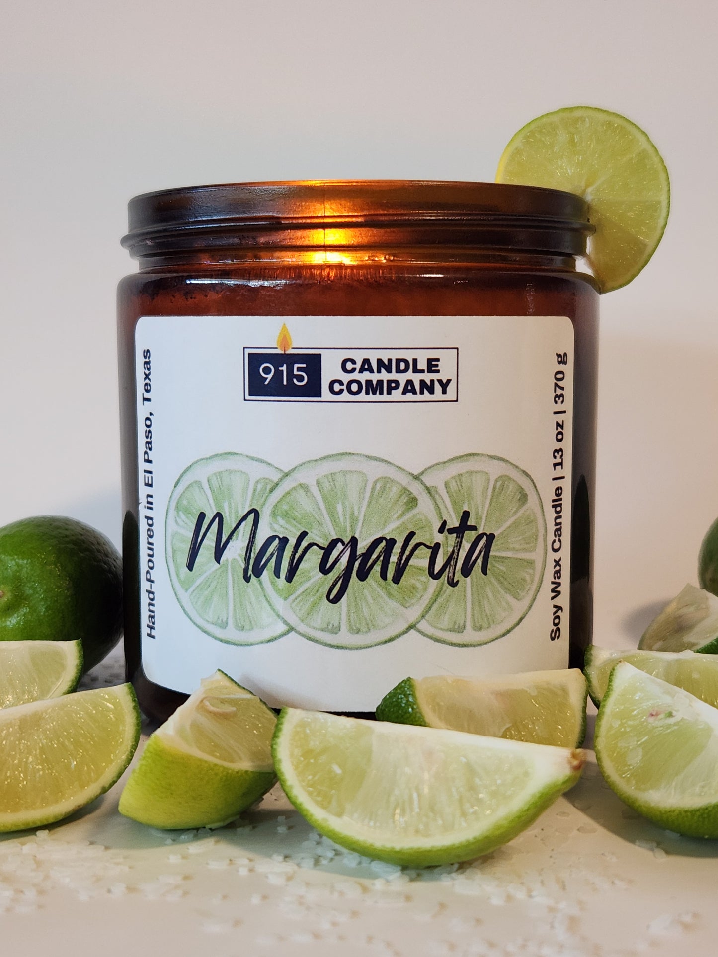 Margarita Scented Candle - 100% Soy Wax, Hand-Poured in El Paso ,TX - Ysleta Mission Gift Shop