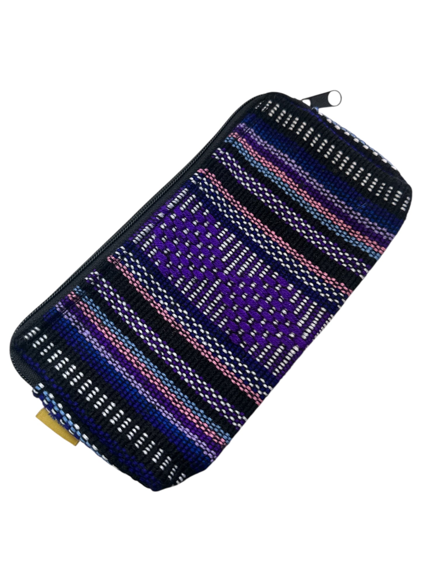 Multicolor Mercado Zip Pouch boho bag by Ysleta Mission Gift Shop, ideal for makeup or change, featuring vibrant woven design.