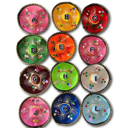 Mini Mexican Mariachi Charro Sombrero, 5-inch decorative fiesta hat for celebration tablescape, by Albert Alvidrez.