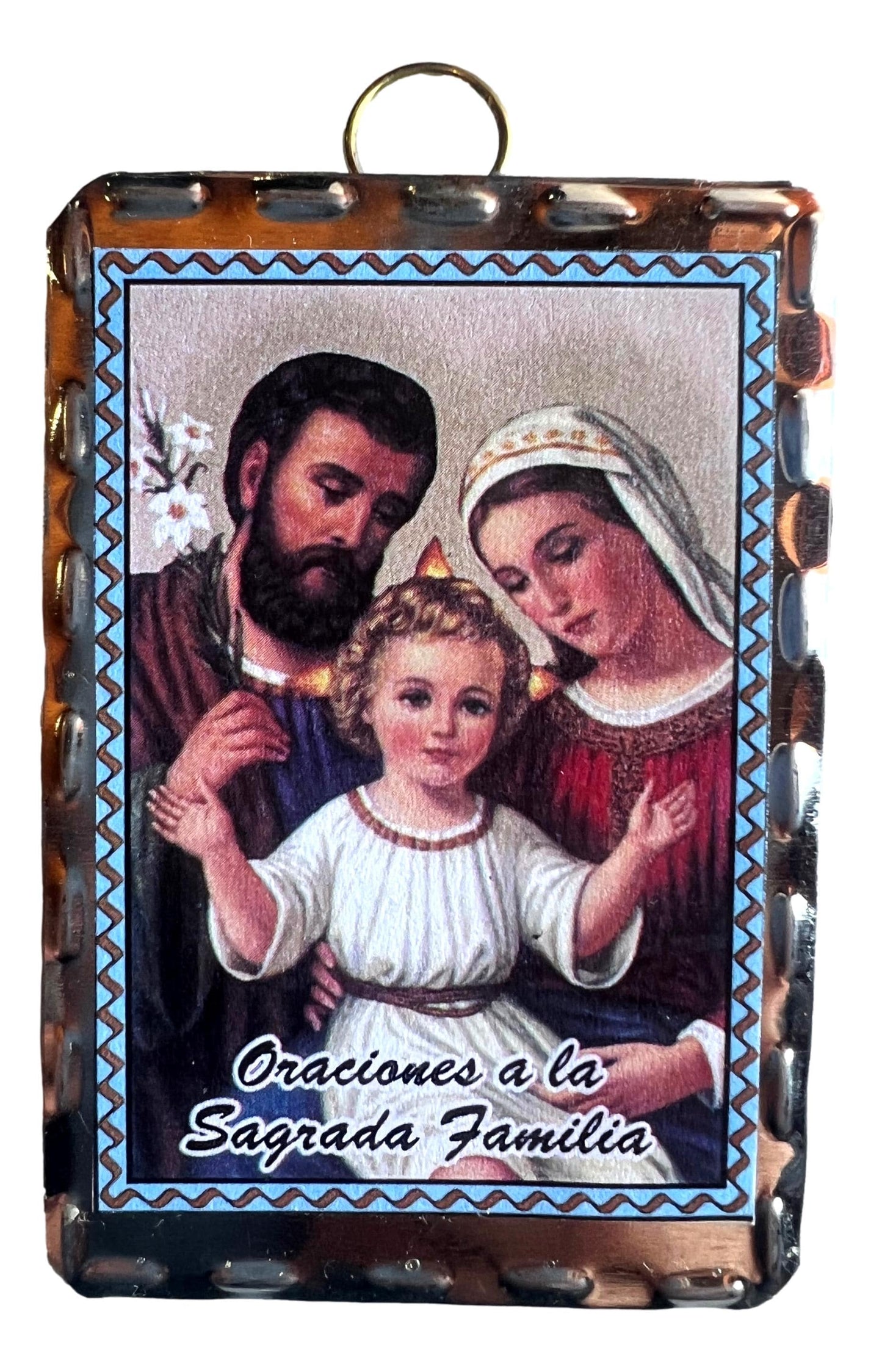 Mini Retablo Patron Saint | Handcrafted Spanish Colonial Tinwork | 3x2 Made in New Mexico