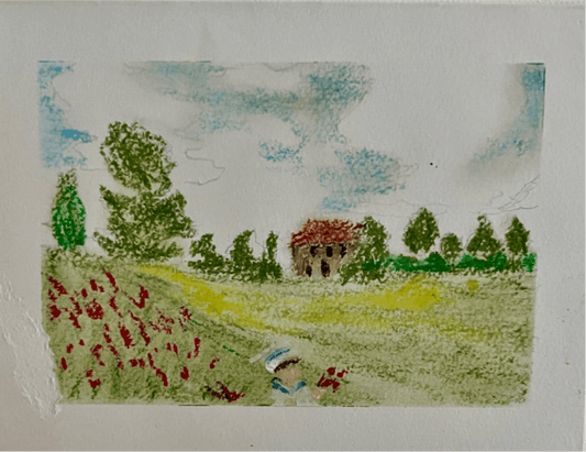 Note Card Monet-Inspired Poppies – 3.5x5 Frameable Art