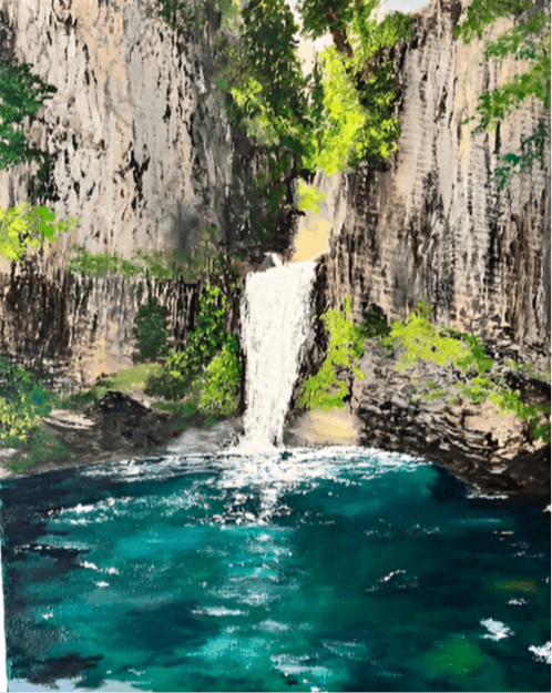 Original Art Toketee Falls – Oil on Canvas (11x14)