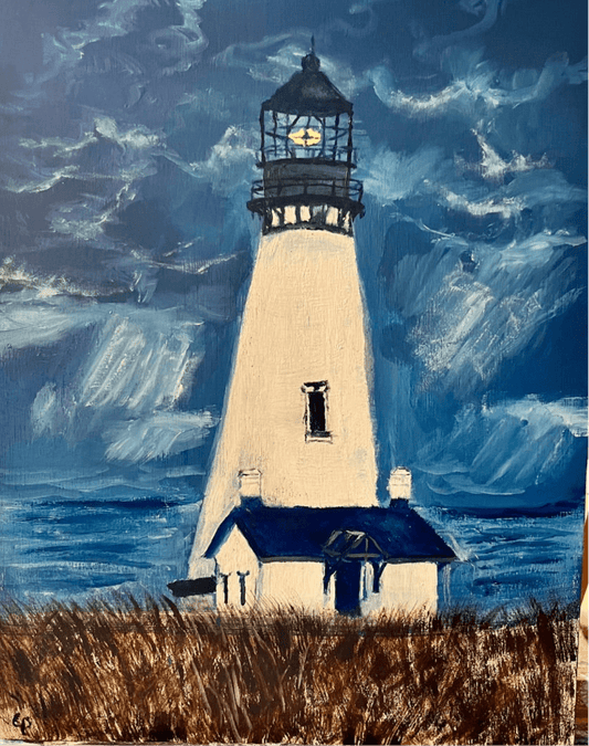 Original Art Yaquina Head Lighthouse – Oil on Canvas (8x10)