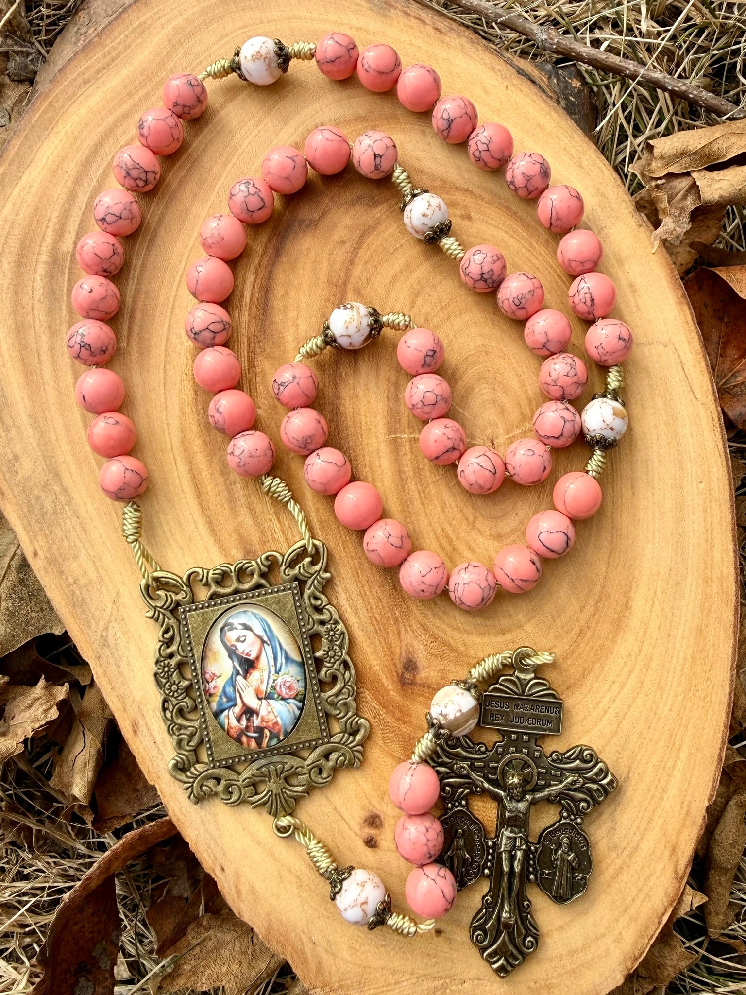 Our Lady of Guadalupe Ornate Jasper Catholic Rosary