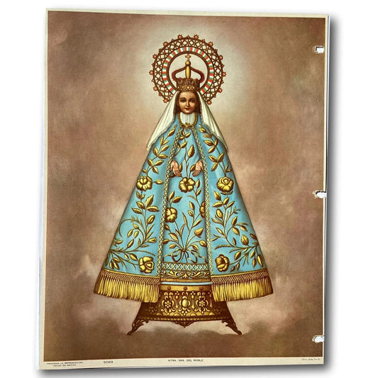 Framed Catholic devotional print of Our Lady of the Oak, a rare out-of-print religious image from Ysleta Mission Gift Shop.