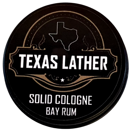Solid Cologne Galveston Bay Rum 1 oz. Natural Ingredients Handmade in Small Batches